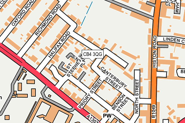CB4 3QG map - OS OpenMap – Local (Ordnance Survey)