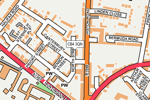 CB4 3QN map - OS OpenMap – Local (Ordnance Survey)
