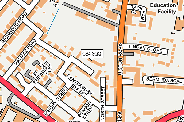 CB4 3QQ map - OS OpenMap – Local (Ordnance Survey)