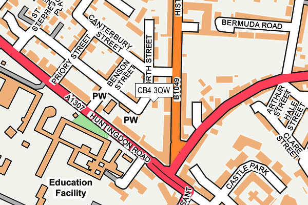 CB4 3QW map - OS OpenMap – Local (Ordnance Survey)