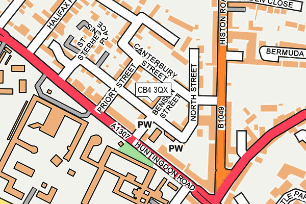 CB4 3QX map - OS OpenMap – Local (Ordnance Survey)