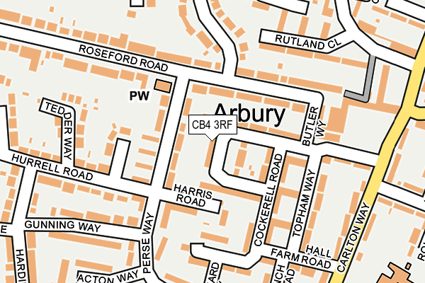 CB4 3RF map - OS OpenMap – Local (Ordnance Survey)