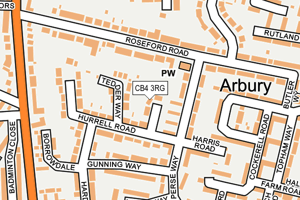 CB4 3RG map - OS OpenMap – Local (Ordnance Survey)