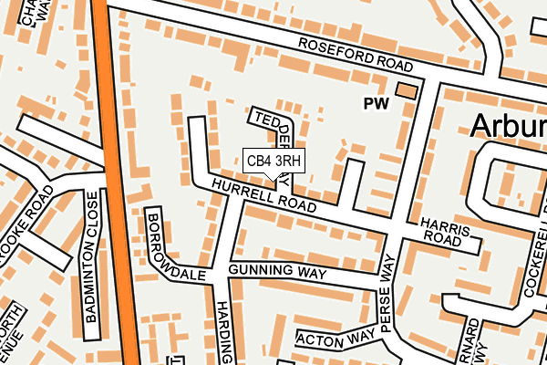 CB4 3RH map - OS OpenMap – Local (Ordnance Survey)