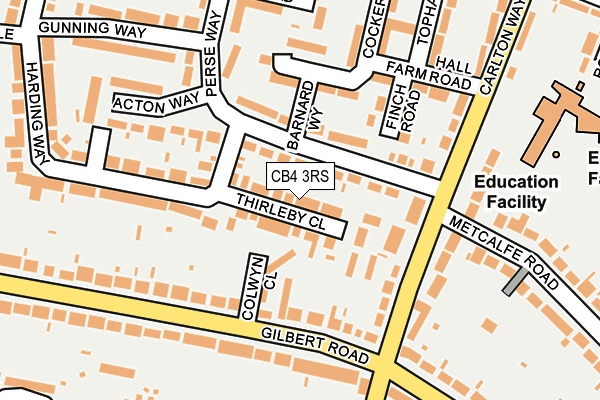 CB4 3RS map - OS OpenMap – Local (Ordnance Survey)