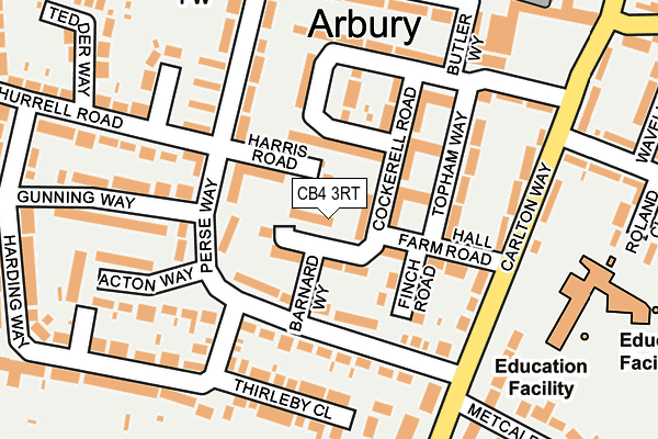 CB4 3RT map - OS OpenMap – Local (Ordnance Survey)