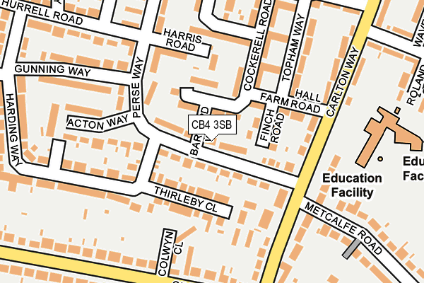 CB4 3SB map - OS OpenMap – Local (Ordnance Survey)