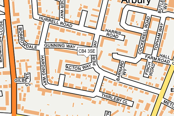 CB4 3SE map - OS OpenMap – Local (Ordnance Survey)