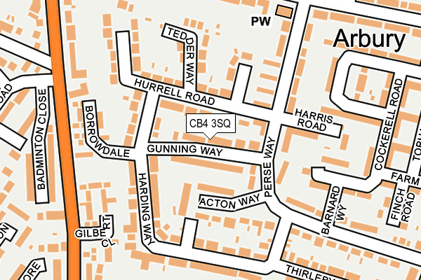 CB4 3SQ map - OS OpenMap – Local (Ordnance Survey)