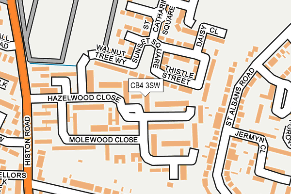CB4 3SW map - OS OpenMap – Local (Ordnance Survey)