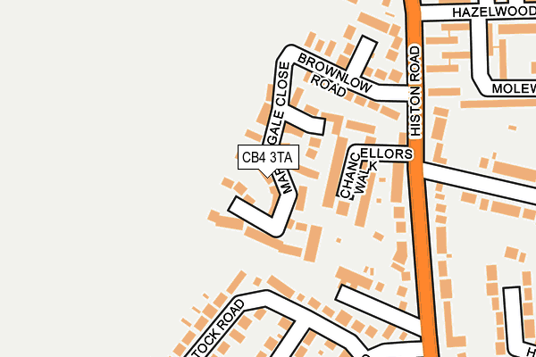 CB4 3TA map - OS OpenMap – Local (Ordnance Survey)