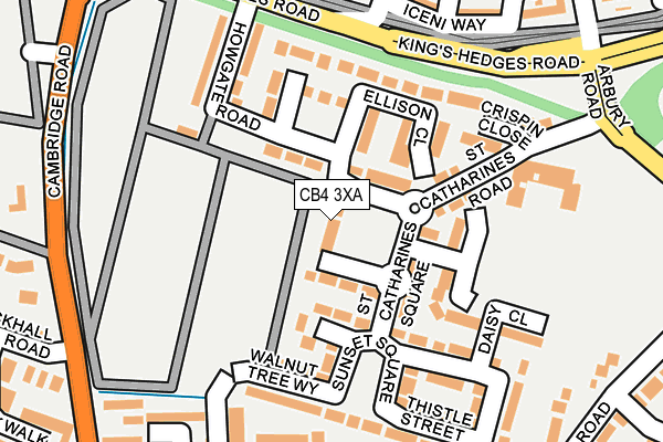 CB4 3XA map - OS OpenMap – Local (Ordnance Survey)