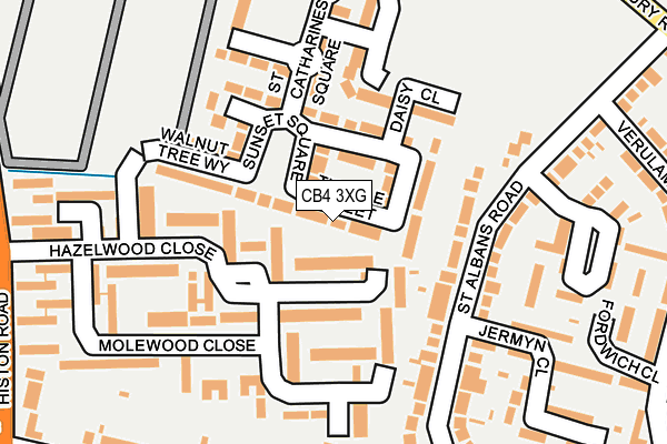 CB4 3XG map - OS OpenMap – Local (Ordnance Survey)