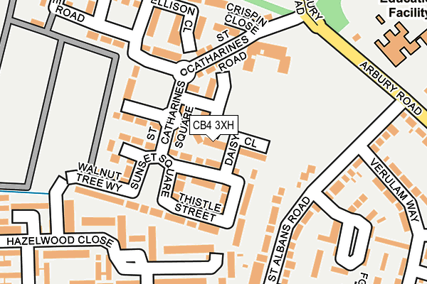 CB4 3XH map - OS OpenMap – Local (Ordnance Survey)