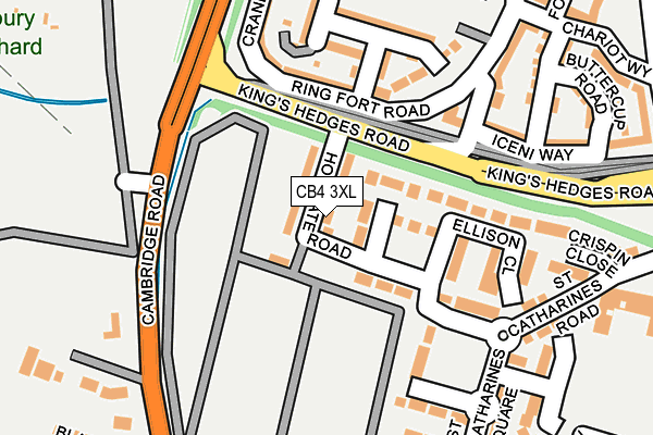 CB4 3XL map - OS OpenMap – Local (Ordnance Survey)