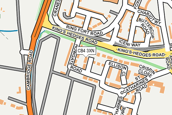 CB4 3XN map - OS OpenMap – Local (Ordnance Survey)
