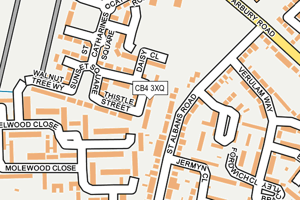 CB4 3XQ map - OS OpenMap – Local (Ordnance Survey)