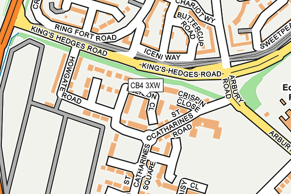 CB4 3XW map - OS OpenMap – Local (Ordnance Survey)