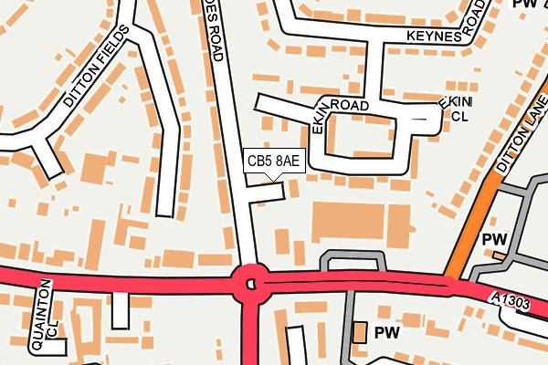 CB5 8AE map - OS OpenMap – Local (Ordnance Survey)