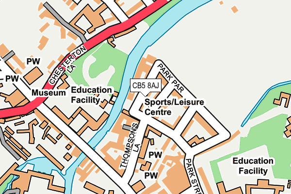 CB5 8AJ map - OS OpenMap – Local (Ordnance Survey)