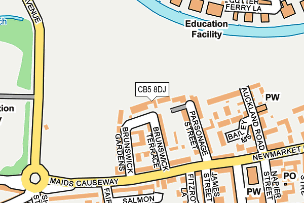 CB5 8DJ map - OS OpenMap – Local (Ordnance Survey)