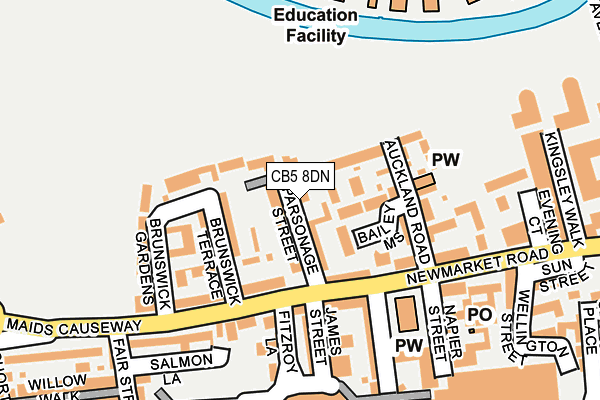 CB5 8DN map - OS OpenMap – Local (Ordnance Survey)