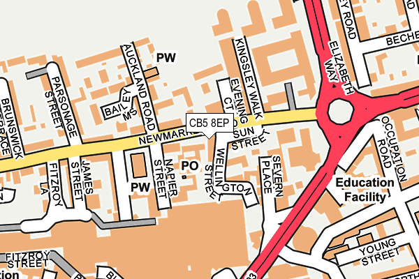 CB5 8EP map - OS OpenMap – Local (Ordnance Survey)