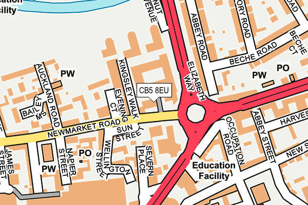 CB5 8EU map - OS OpenMap – Local (Ordnance Survey)