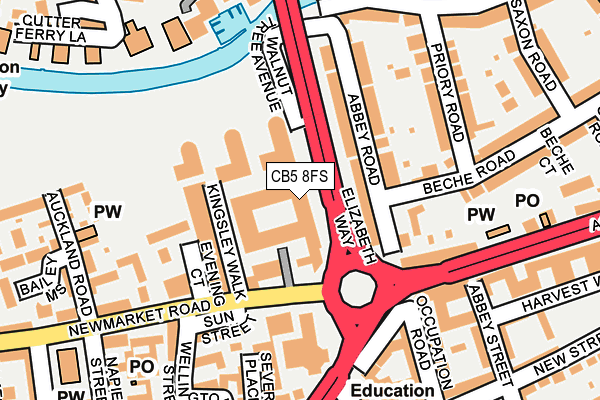 CB5 8FS map - OS OpenMap – Local (Ordnance Survey)