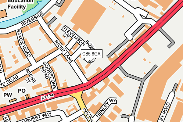 CB5 8GA map - OS OpenMap – Local (Ordnance Survey)