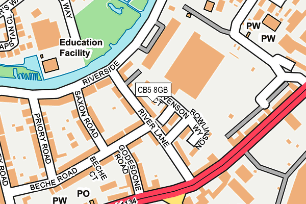 CB5 8GB map - OS OpenMap – Local (Ordnance Survey)