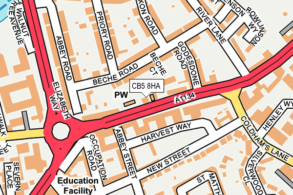 CB5 8HA map - OS OpenMap – Local (Ordnance Survey)