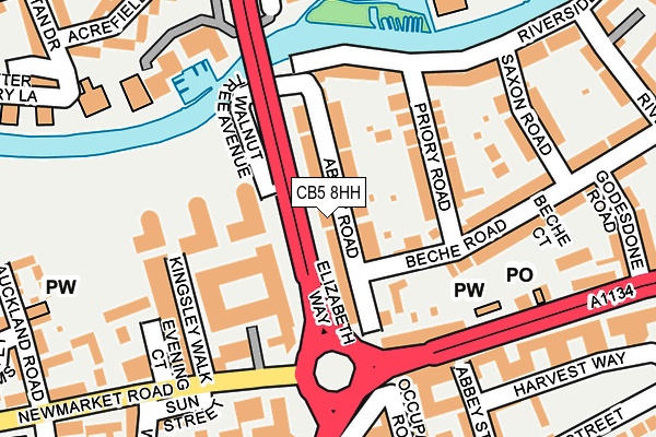 CB5 8HH map - OS OpenMap – Local (Ordnance Survey)