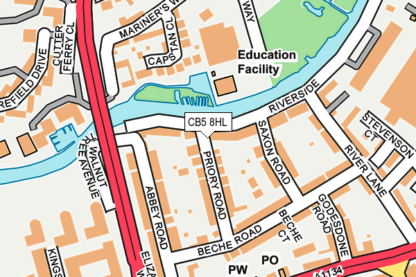 CB5 8HL map - OS OpenMap – Local (Ordnance Survey)