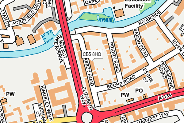 CB5 8HQ map - OS OpenMap – Local (Ordnance Survey)