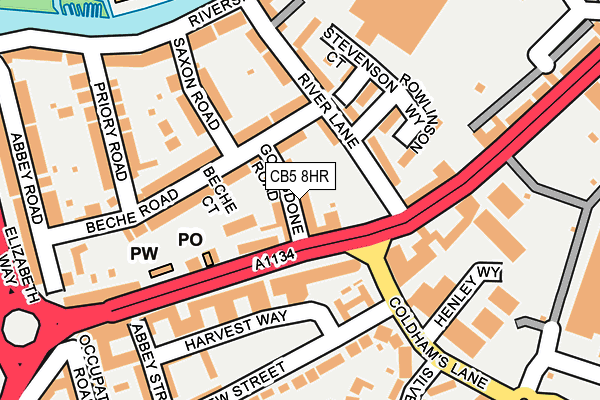 CB5 8HR map - OS OpenMap – Local (Ordnance Survey)