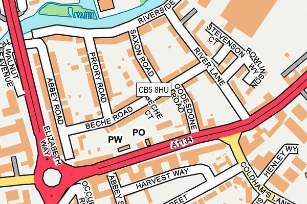 CB5 8HU map - OS OpenMap – Local (Ordnance Survey)