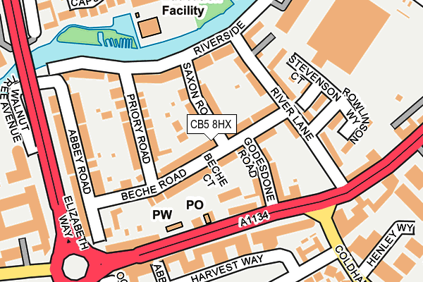 CB5 8HX map - OS OpenMap – Local (Ordnance Survey)