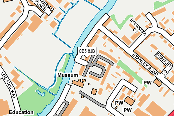 CB5 8JB map - OS OpenMap – Local (Ordnance Survey)