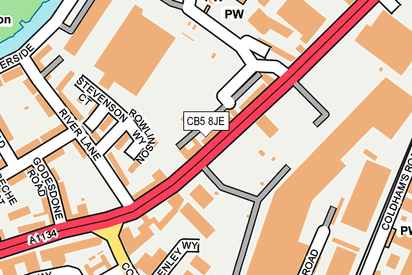 CB5 8JE map - OS OpenMap – Local (Ordnance Survey)