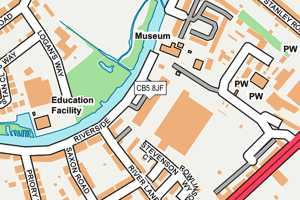 CB5 8JF map - OS OpenMap – Local (Ordnance Survey)