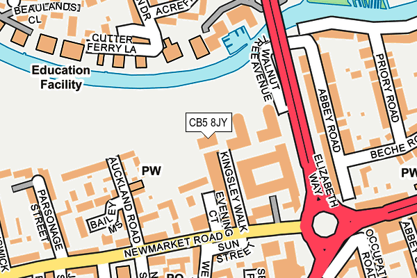 CB5 8JY map - OS OpenMap – Local (Ordnance Survey)