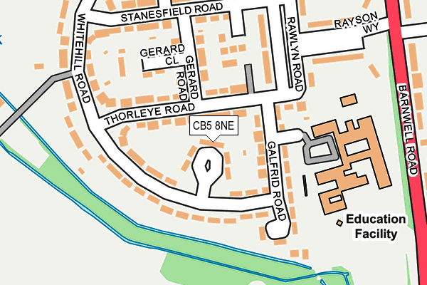CB5 8NE map - OS OpenMap – Local (Ordnance Survey)