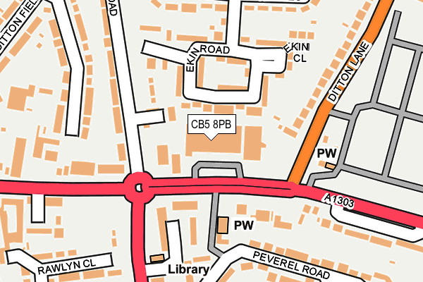 CB5 8PB map - OS OpenMap – Local (Ordnance Survey)