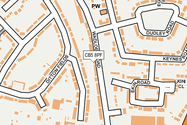 CB5 8PF map - OS OpenMap – Local (Ordnance Survey)