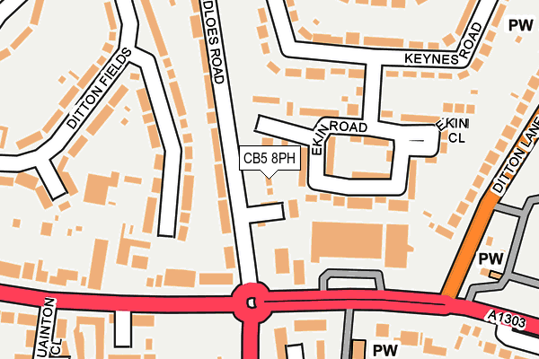 CB5 8PH map - OS OpenMap – Local (Ordnance Survey)