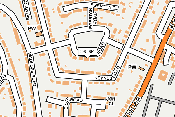 CB5 8PJ map - OS OpenMap – Local (Ordnance Survey)