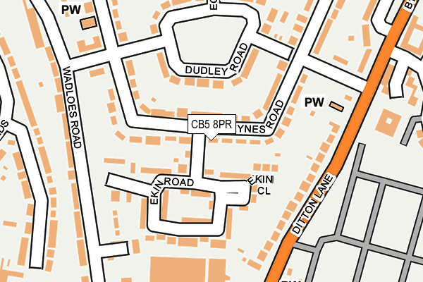 CB5 8PR map - OS OpenMap – Local (Ordnance Survey)