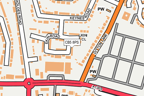 CB5 8PS map - OS OpenMap – Local (Ordnance Survey)