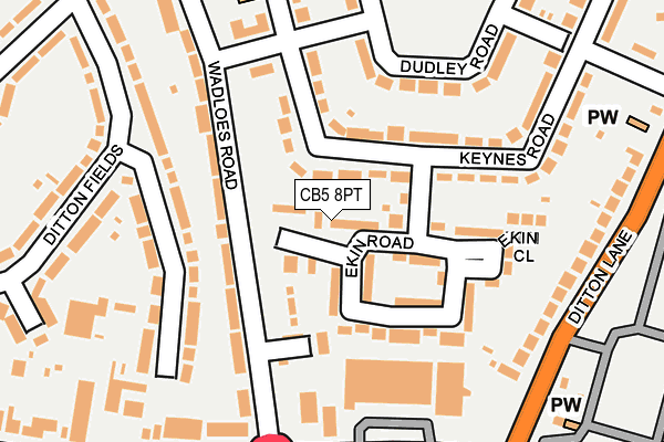 CB5 8PT map - OS OpenMap – Local (Ordnance Survey)